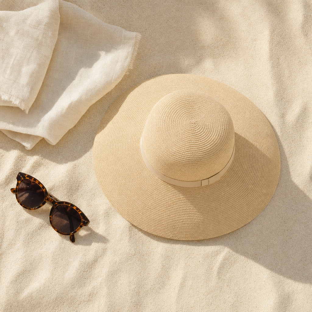 Capri natural straw wide-brim sun hat 4