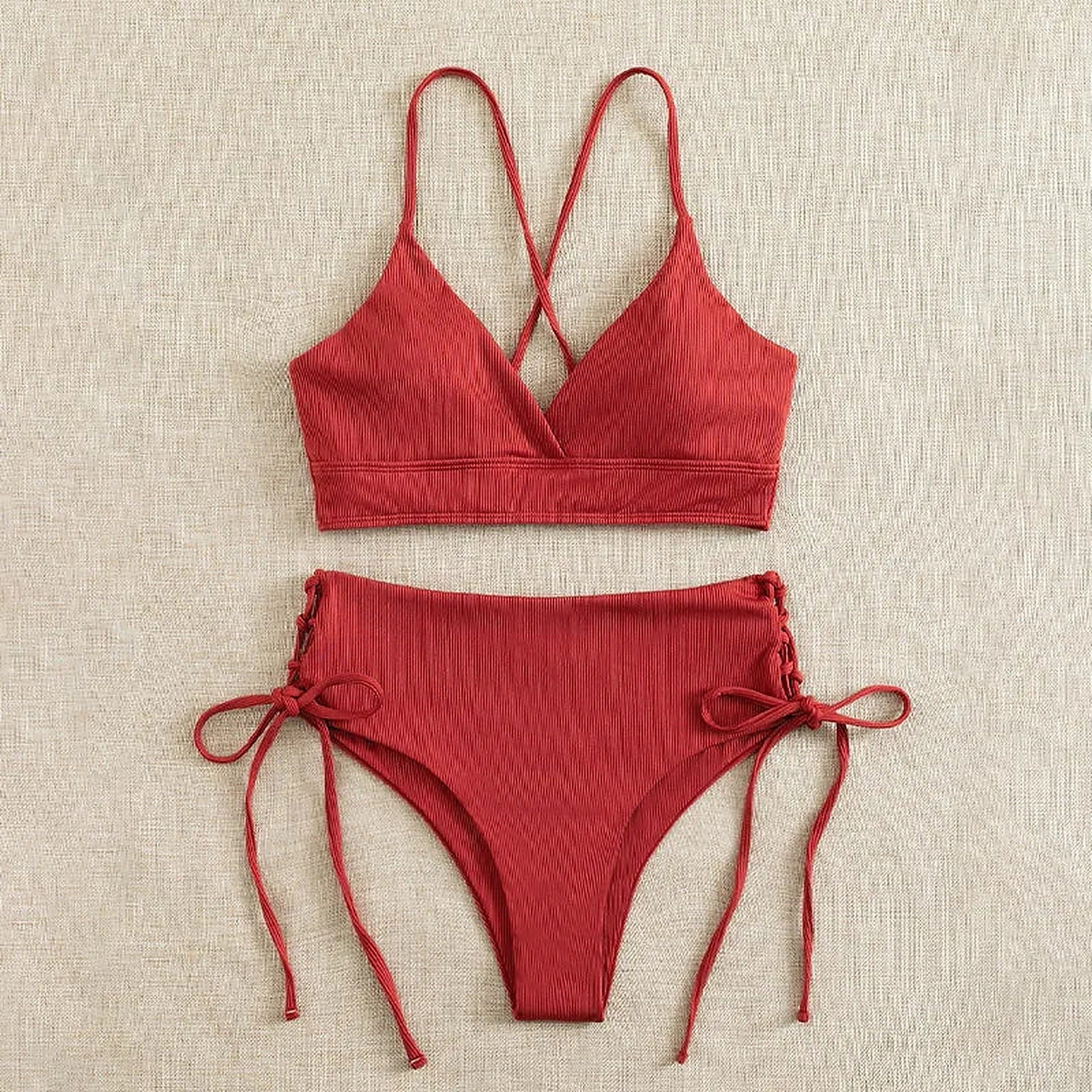 Sunset Pearl bikini rostfärgad framifrån